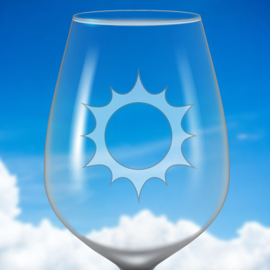 Identificateur de verre à vin givré